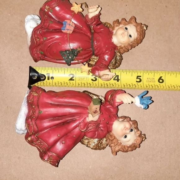 2 Christmas Angel Cherub Figurines - Picture 7 of 8